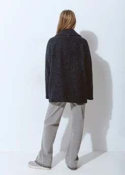 Abrigo cruzado con lana