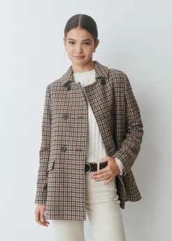 Abrigo entallado cuadros