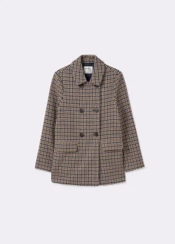 Abrigo entallado cuadros