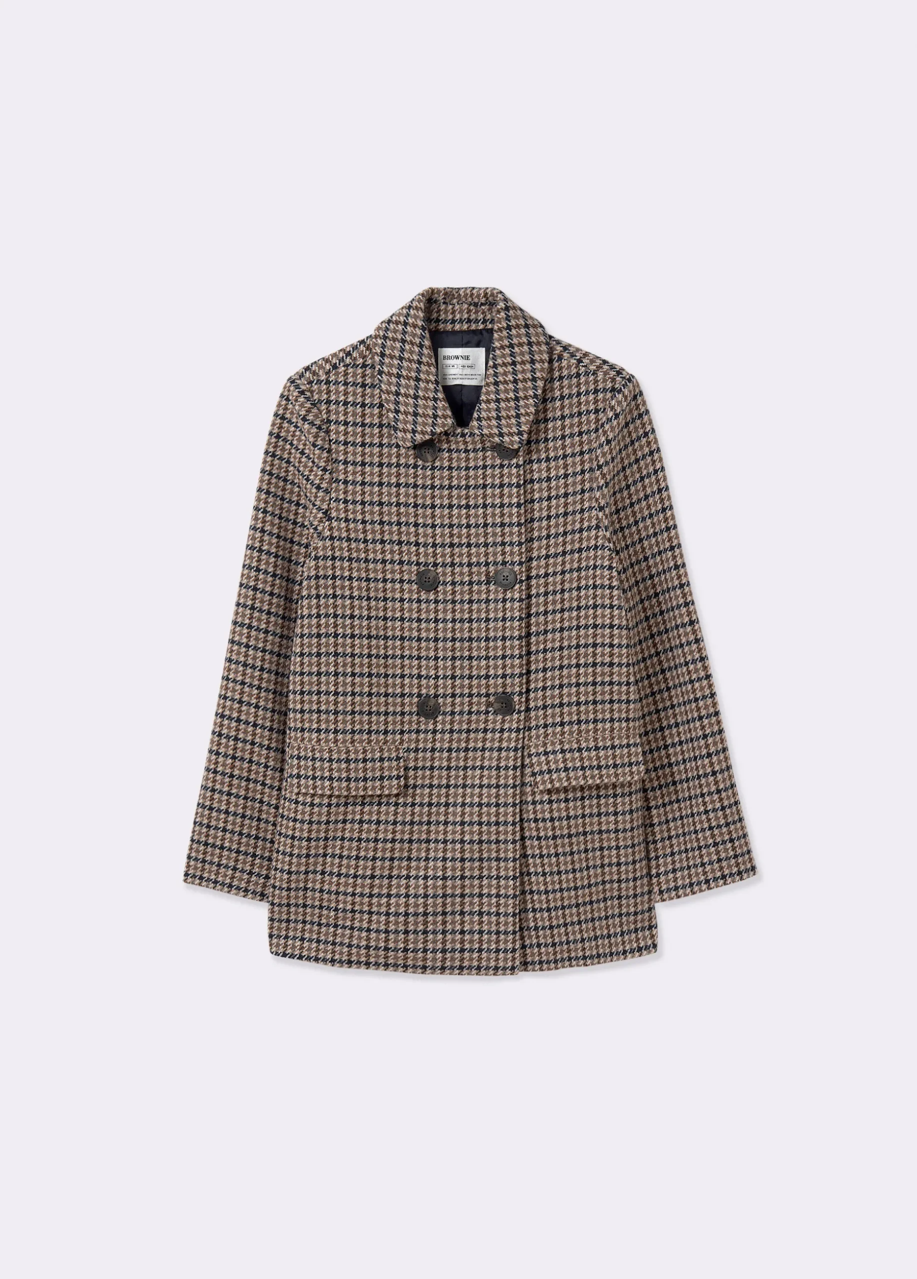 Abrigo entallado cuadros