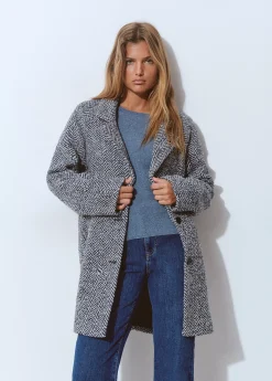 Abrigo espiga textura