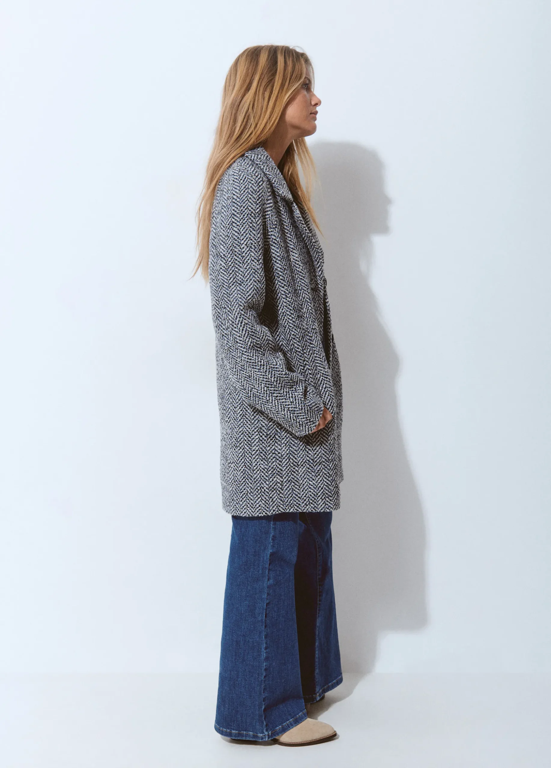 Abrigo espiga textura