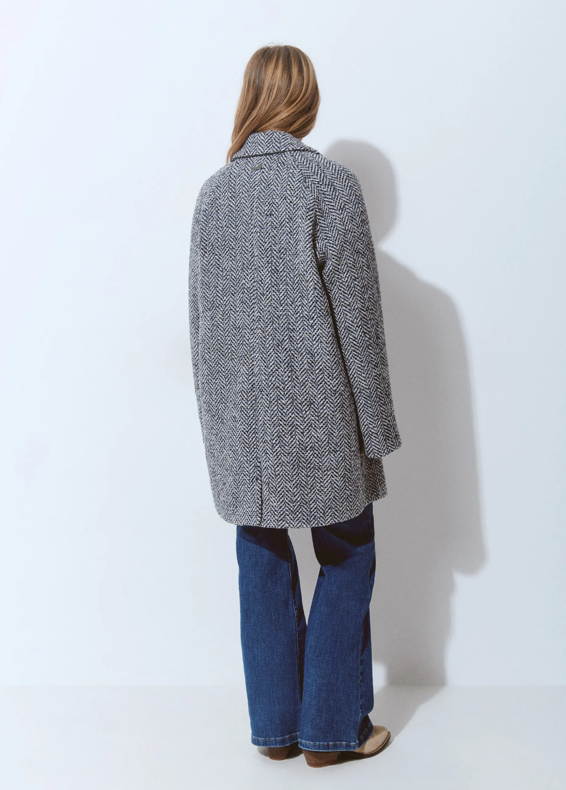 Abrigo espiga textura