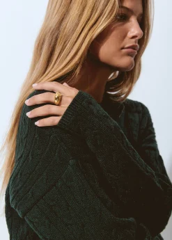 Anillo grueso incrustaciones