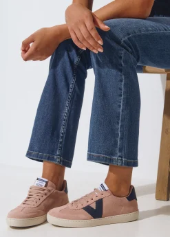 Bamba rosa piel colaboración con Victoria