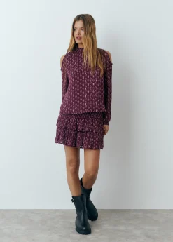 Blusa cut out estampado sello indio