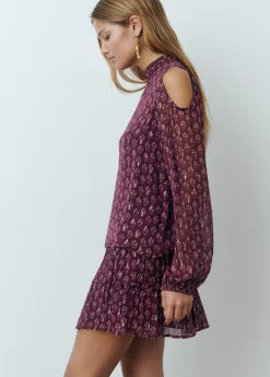 Blusa cut out estampado sello indio