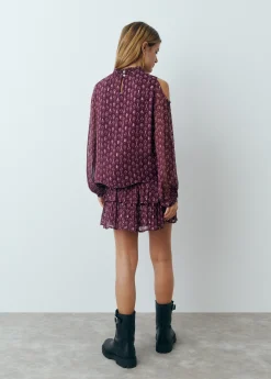 Blusa cut out estampado sello indio