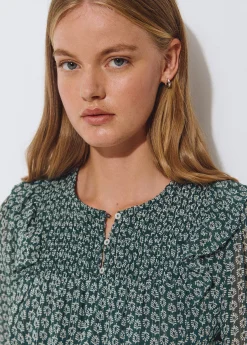 Blusa estampado bicolor