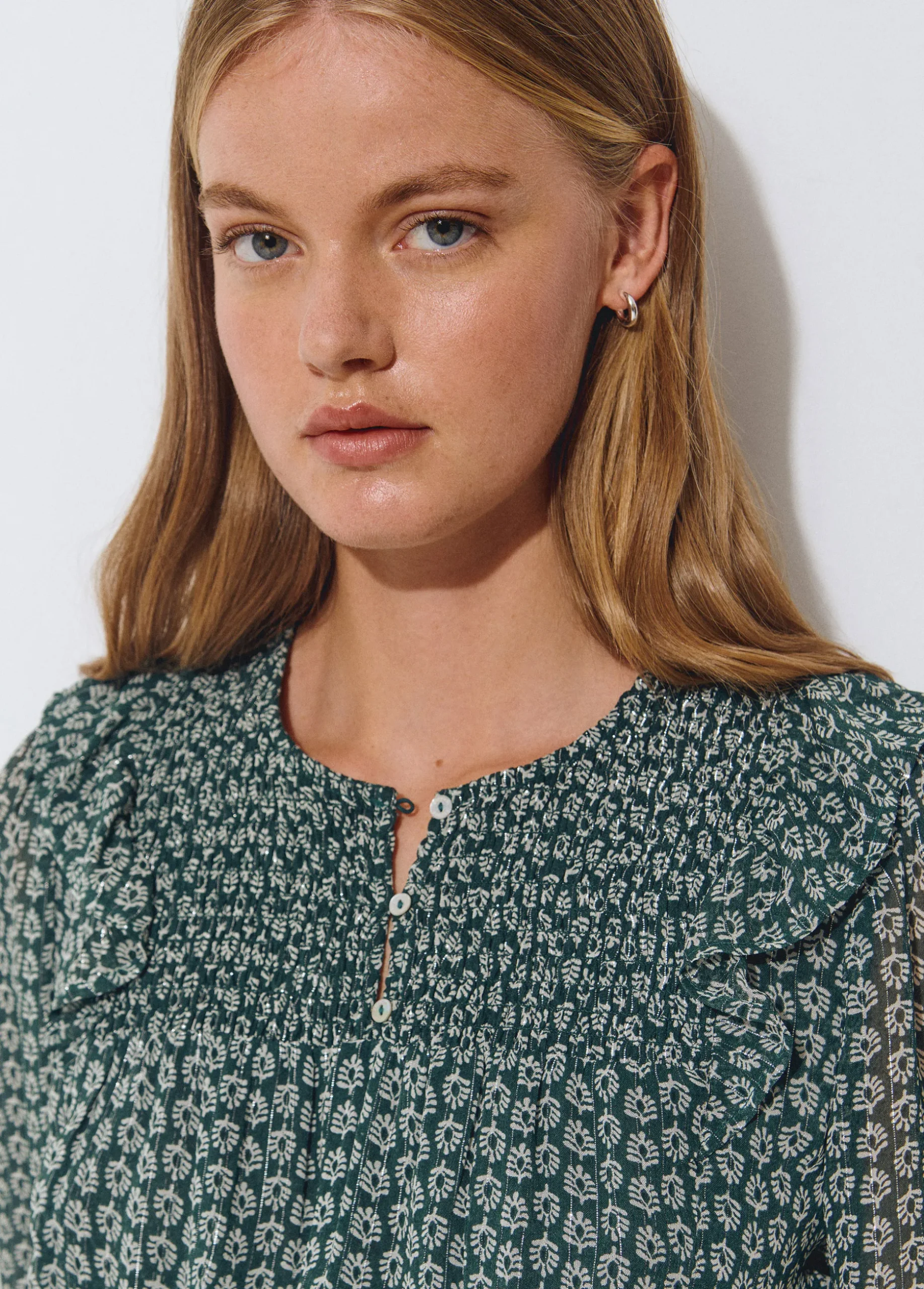 Blusa estampado bicolor