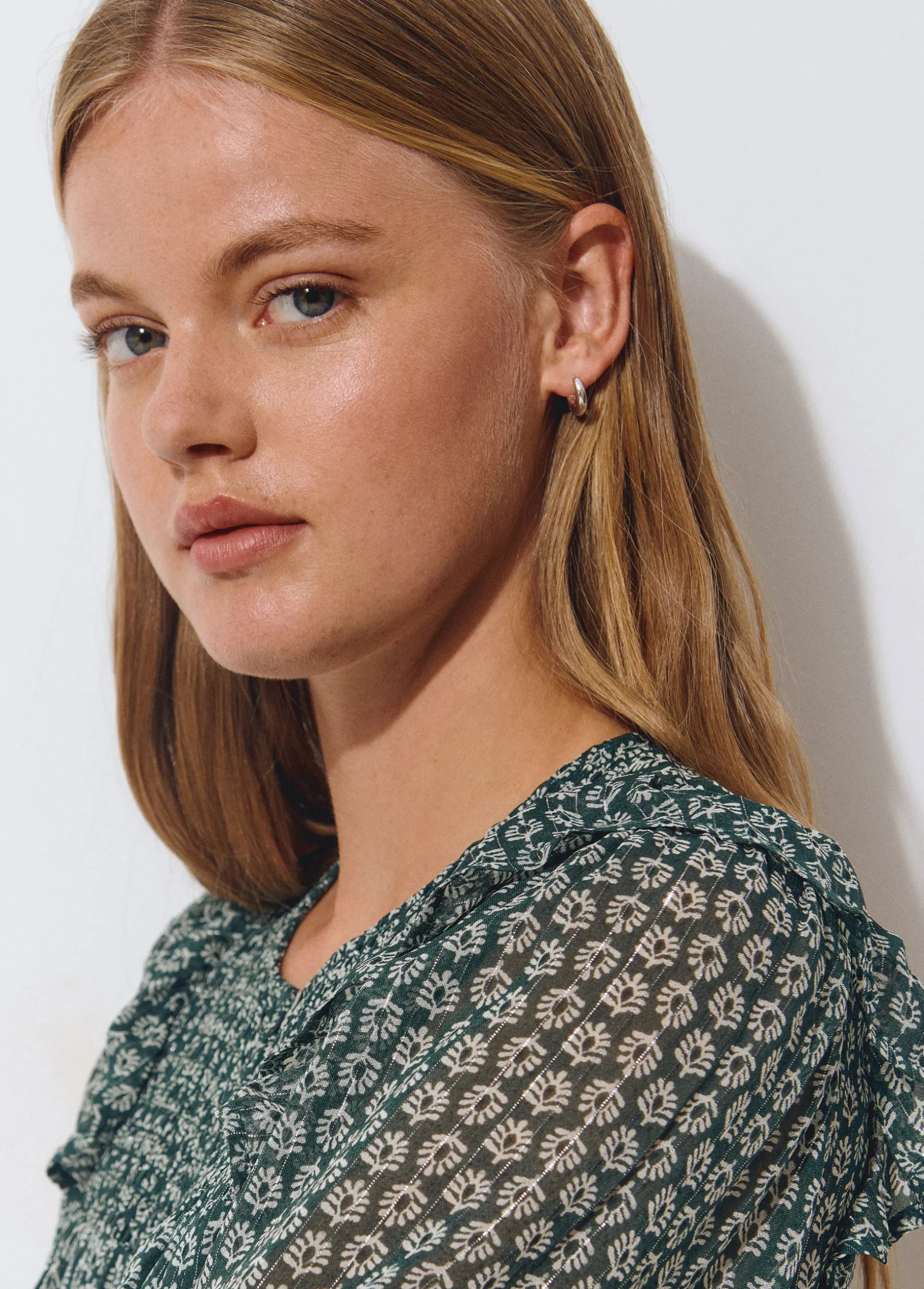 Blusa estampado bicolor