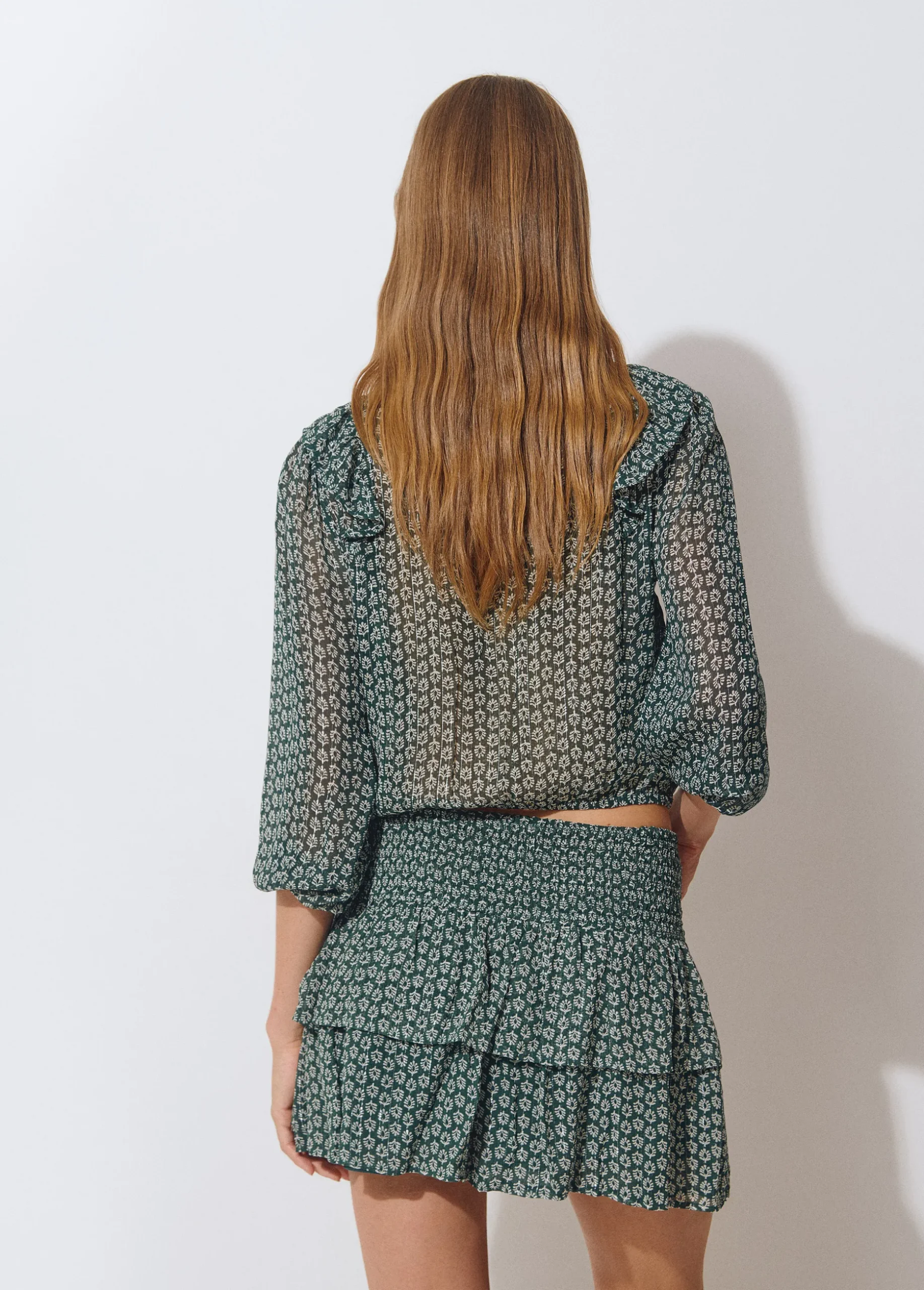 Blusa estampado bicolor