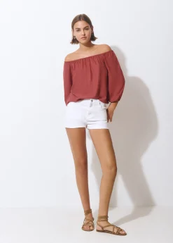 Blusa manga larga lisa