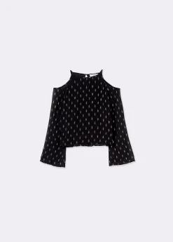 Blusa offshoulder brillo