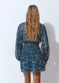 Blusa smock estampado brillo