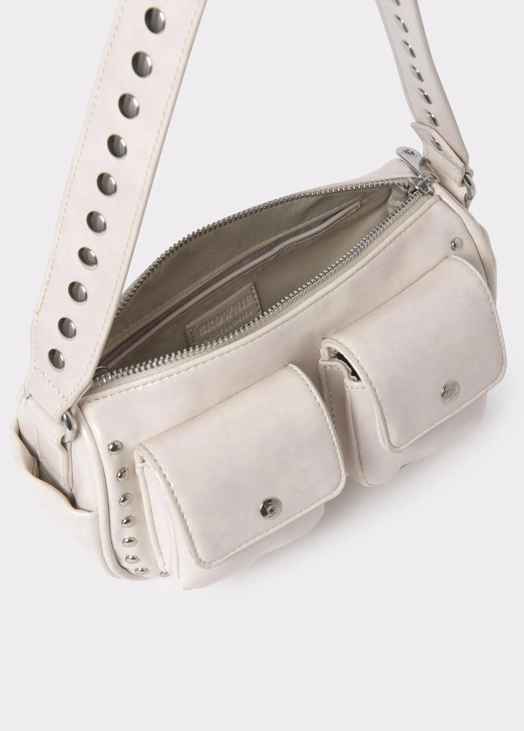 Bolso hombro solapa con bolsillos