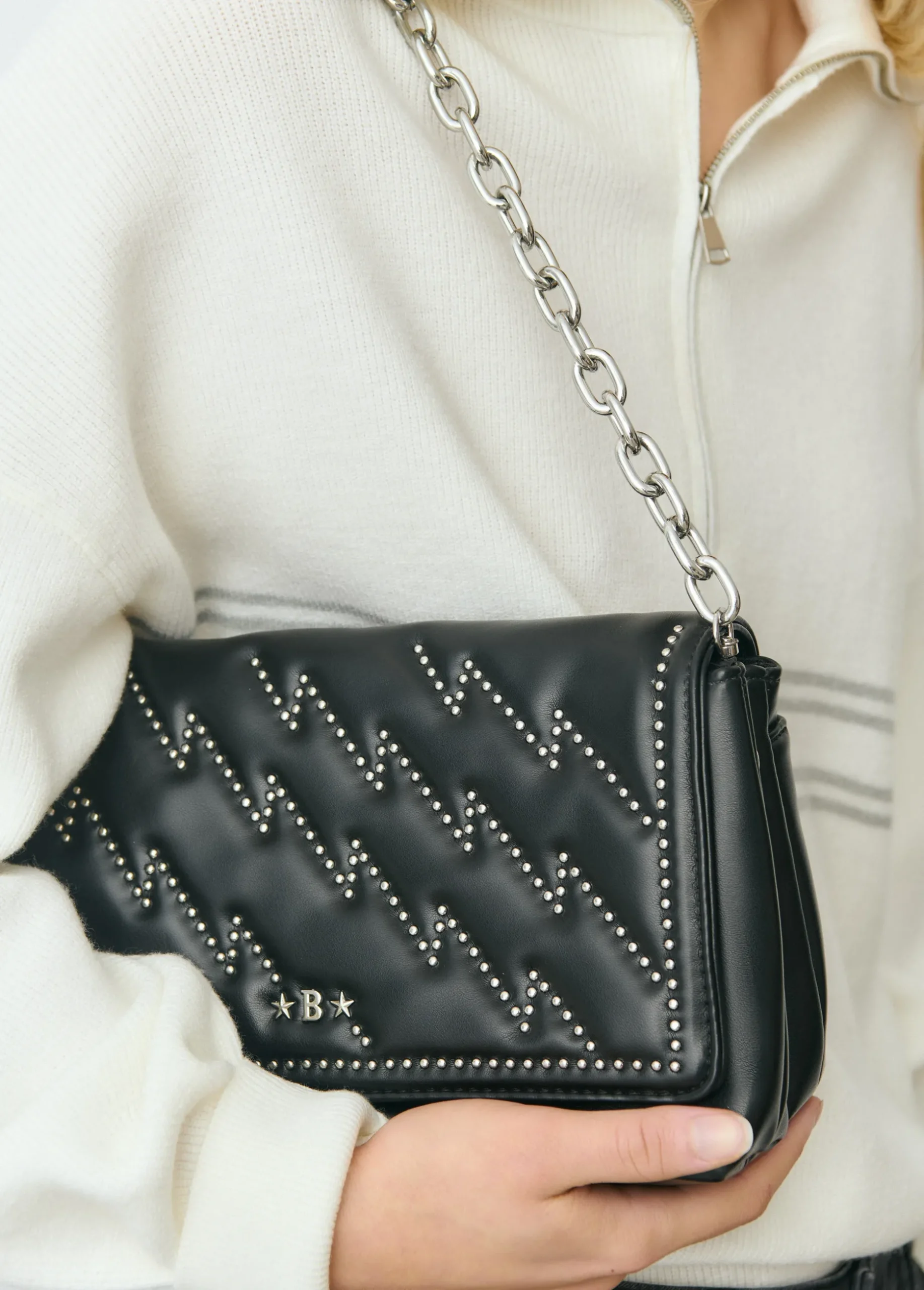 Bolso mediano solapa rayos