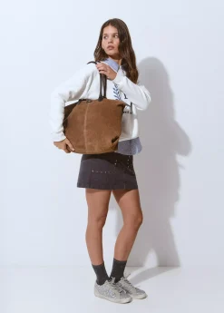 Bolso piel shopper cremallera