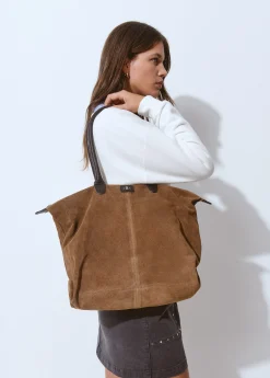 Bolso piel shopper cremallera