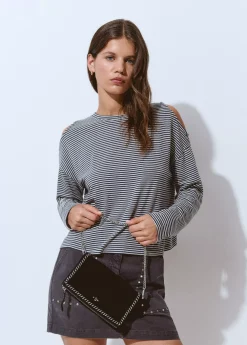 Bolso piel solapa cadena