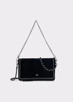 Bolso piel solapa cadena