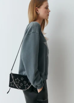Bolso piel solapa estrellas