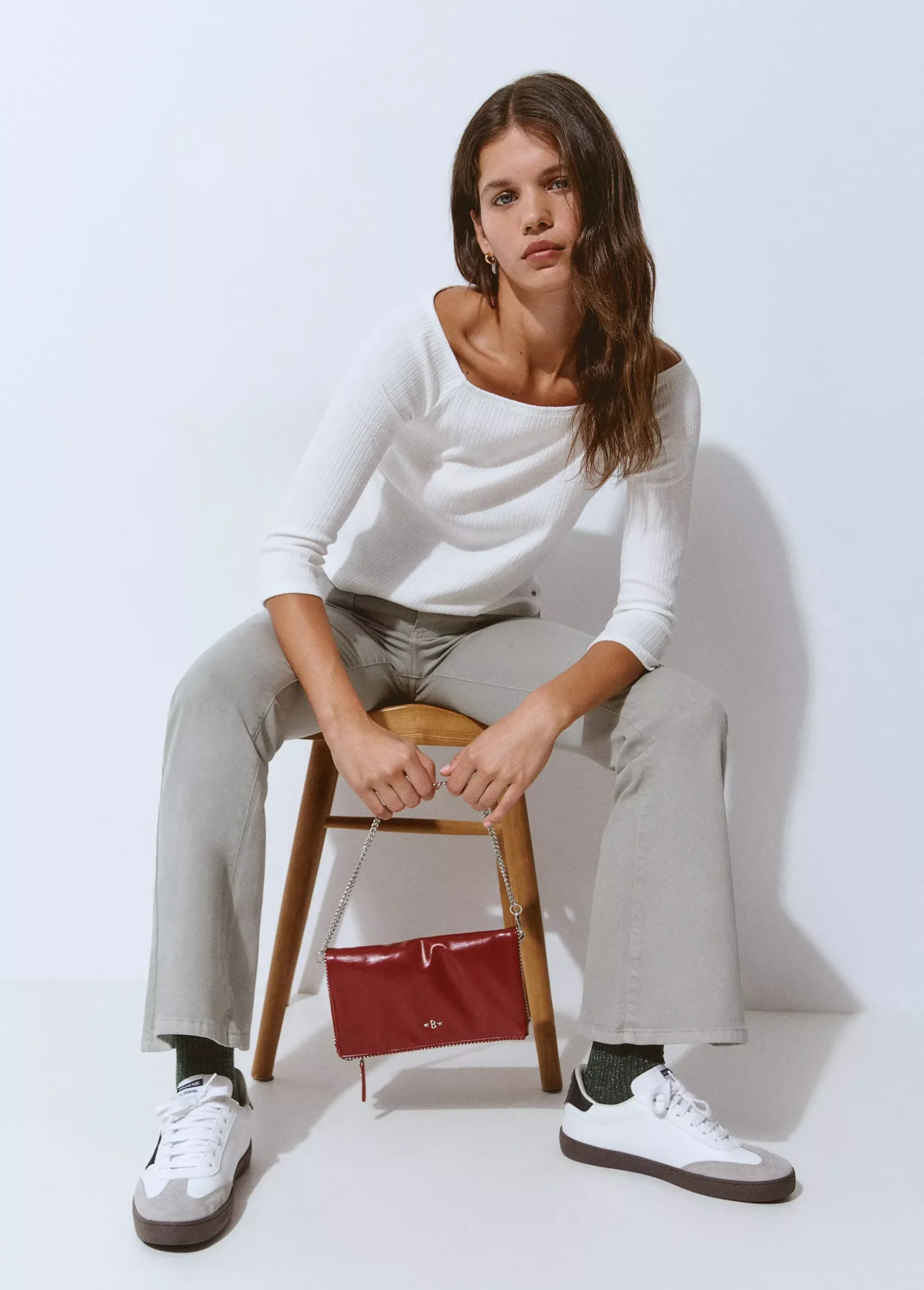 Bolso solapa bolitas