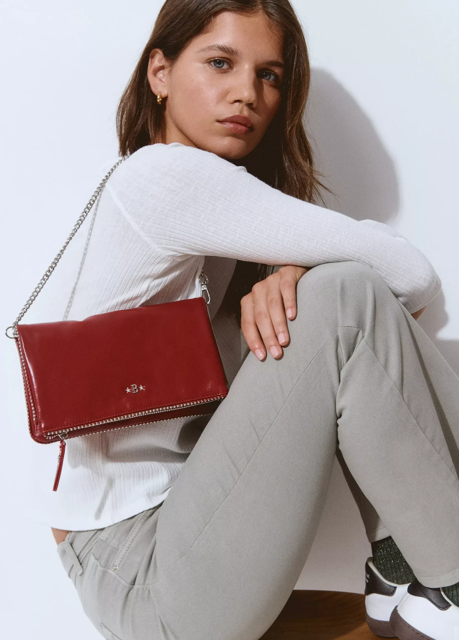 Bolso solapa bolitas