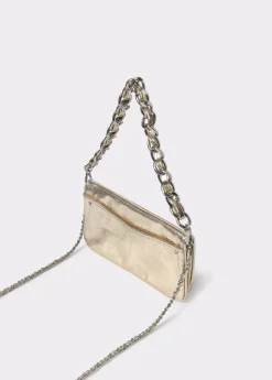 Bolso solapa laminado cadena gruesa