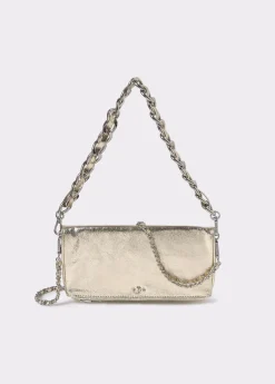 Bolso solapa laminado cadena gruesa