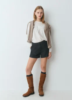 Bota alta piel hebillas