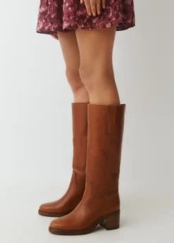 Bota gaucha piel tacón