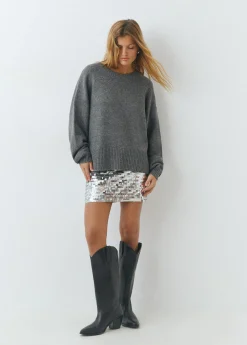 Bota piel campera tacón