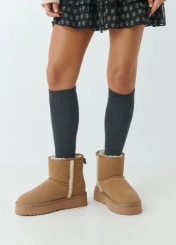 Botín plataforma piel pelo