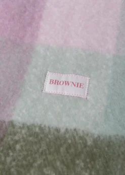 Bufanda gruesa cuadros flecos