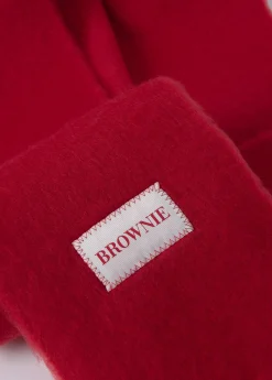 Bufanda gruesa estrecha lisa flecos