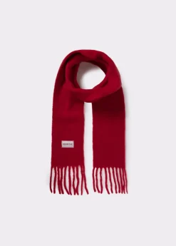 Bufanda gruesa estrecha lisa flecos