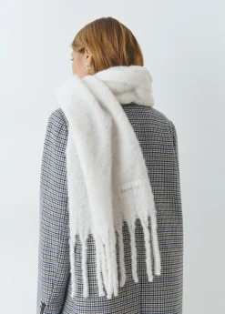 Bufanda gruesa lisa flecos