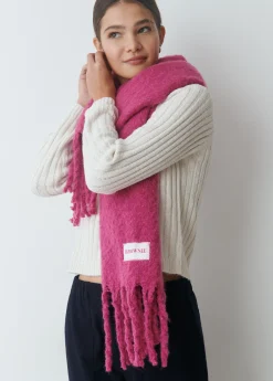 Bufanda gruesa lisa flecos