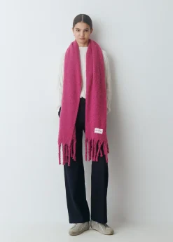 Bufanda gruesa lisa flecos