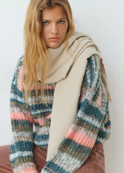 Bufanda lisa melange fina