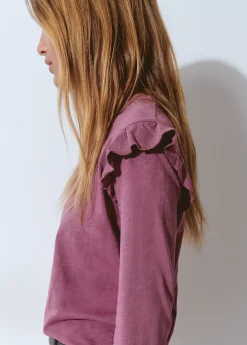 Camiseta algodón flame volantes