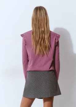 Camiseta algodón flame volantes