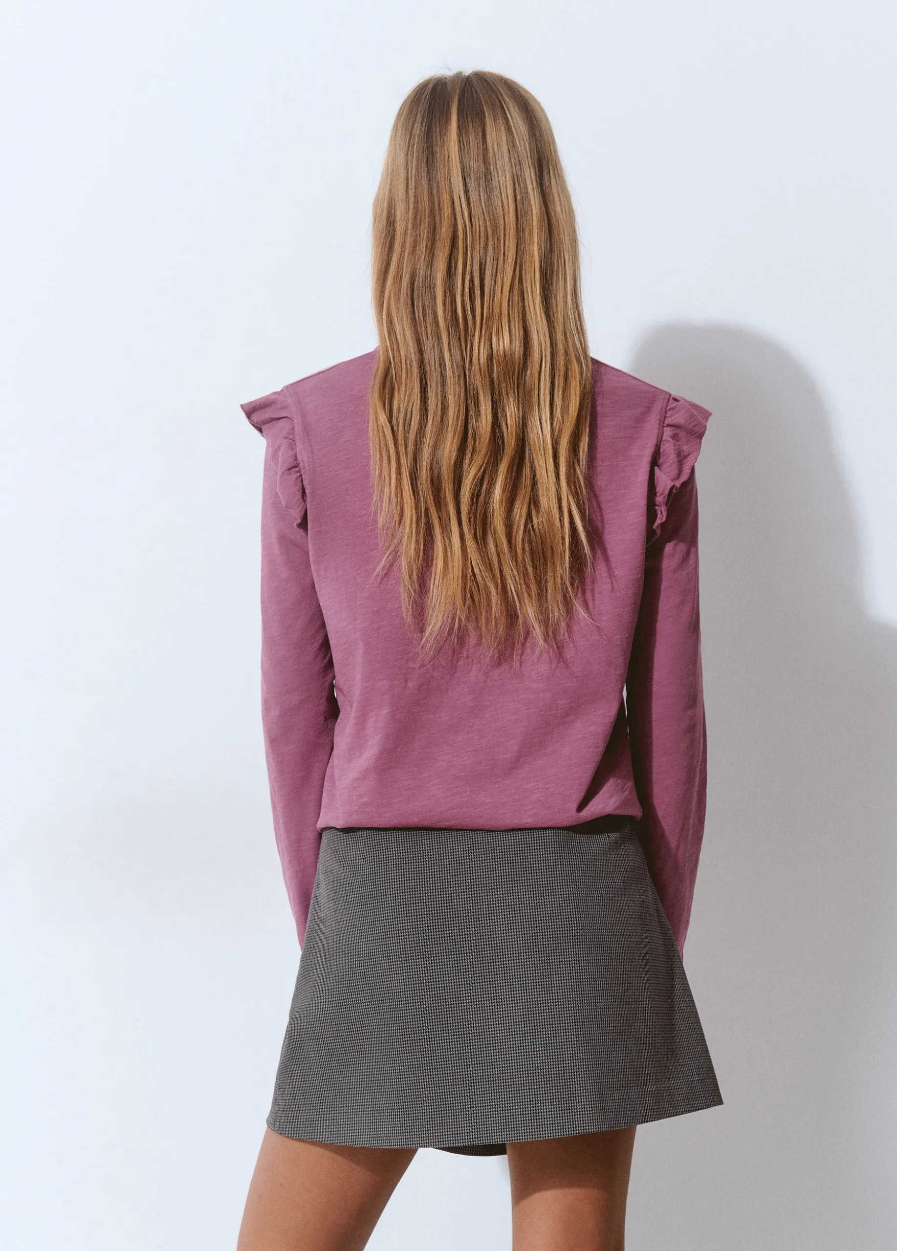 Camiseta algodón flame volantes