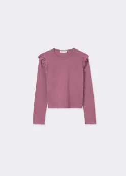 Camiseta algodón flame volantes