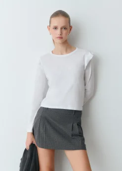 Camiseta algodón flame volantes