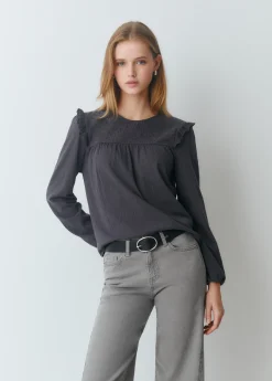 Camiseta combinada plana