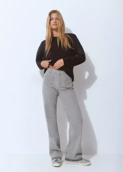 Camiseta lisa manga larga