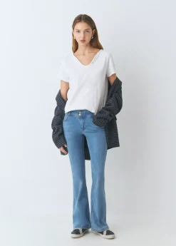 Camiseta manga corta algodón flame botones