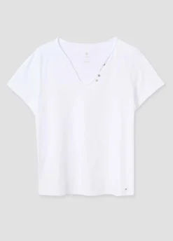 Camiseta manga corta algodón flame botones